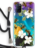 CaseCompany No flowers without bees: Oppo A92 Transparant Hoesje met koord