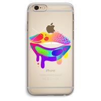 CaseCompany Lip Palette: iPhone 6 Plus / 6S Plus Transparant Hoesje