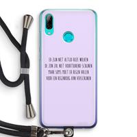CaseCompany Regenboog: Huawei P Smart (2019) Transparant Hoesje met koord