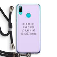 CaseCompany Ochtendhumeur: Huawei P Smart (2019) Transparant Hoesje met koord