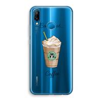 CaseCompany But first coffee: Huawei P20 Lite Transparant Hoesje