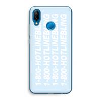 CaseCompany Hotline bling blue: Huawei P20 Lite Transparant Hoesje