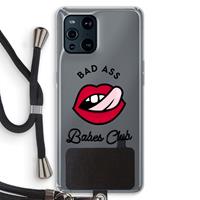 CaseCompany Badass Babes Club: Oppo Find X3 Transparant Hoesje met koord