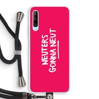 CaseCompany Neuters (roze): Huawei P Smart Pro Transparant Hoesje met koord