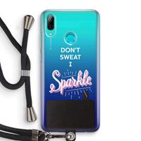 CaseCompany Sparkle quote: Huawei P Smart (2019) Transparant Hoesje met koord