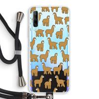 CaseCompany Alpacas: Huawei P Smart Pro Transparant Hoesje met koord
