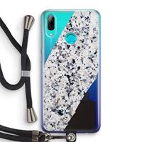 CaseCompany Gespikkelde marmer: Huawei P Smart (2019) Transparant Hoesje met koord