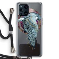 CaseCompany Golden Falcon: Oppo Find X3 Transparant Hoesje met koord