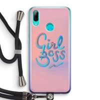 CaseCompany Girl boss: Huawei P Smart (2019) Transparant Hoesje met koord