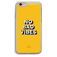 CaseCompany No Bad Vibes: iPhone 6 Plus / 6S Plus Transparant Hoesje