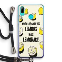 CaseCompany Lemonade: Huawei P Smart (2019) Transparant Hoesje met koord