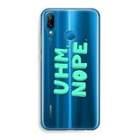 CaseCompany UHM, NOPE.: Huawei P20 Lite Transparant Hoesje