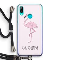 CaseCompany Pink positive: Huawei P Smart (2019) Transparant Hoesje met koord