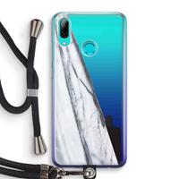 CaseCompany Gestreepte marmer: Huawei P Smart (2019) Transparant Hoesje met koord