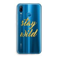 CaseCompany Stay wild: Huawei P20 Lite Transparant Hoesje