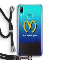 CaseCompany I'm lovin' you: Huawei P Smart (2019) Transparant Hoesje met koord