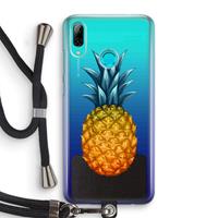 CaseCompany Grote ananas: Huawei P Smart (2019) Transparant Hoesje met koord