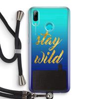 CaseCompany Stay wild: Huawei P Smart (2019) Transparant Hoesje met koord