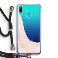 CaseCompany Peach bath: Huawei P Smart (2019) Transparant Hoesje met koord