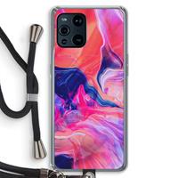 CaseCompany Earth And Ocean: Oppo Find X3 Transparant Hoesje met koord
