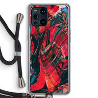 CaseCompany Endless Descent: Oppo Find X3 Transparant Hoesje met koord
