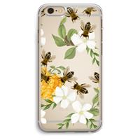 CaseCompany No flowers without bees: iPhone 6 Plus / 6S Plus Transparant Hoesje