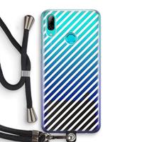 CaseCompany Strepen zwart-wit: Huawei P Smart (2019) Transparant Hoesje met koord