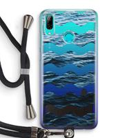 CaseCompany Oceaan: Huawei P Smart (2019) Transparant Hoesje met koord