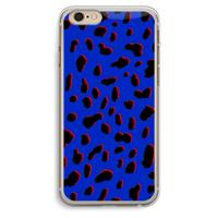 CaseCompany Blue Leopard: iPhone 6 Plus / 6S Plus Transparant Hoesje
