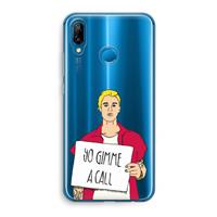 CaseCompany Gimme a call: Huawei P20 Lite Transparant Hoesje