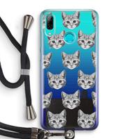 CaseCompany Kitten: Huawei P Smart (2019) Transparant Hoesje met koord