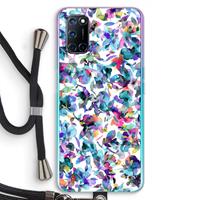 CaseCompany Hibiscus Flowers: Oppo A92 Transparant Hoesje met koord