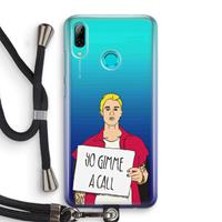 CaseCompany Gimme a call: Huawei P Smart (2019) Transparant Hoesje met koord