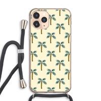 CaseCompany Paradise: iPhone 11 Pro Max Transparant Hoesje met koord