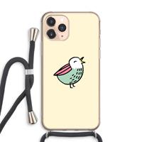CaseCompany Birdy: iPhone 11 Pro Max Transparant Hoesje met koord