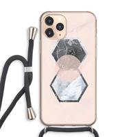 CaseCompany Creatieve toets: iPhone 11 Pro Max Transparant Hoesje met koord