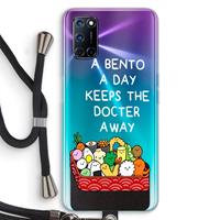 CaseCompany Bento a day: Oppo A92 Transparant Hoesje met koord