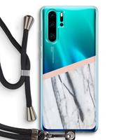 CaseCompany A touch of peach: Huawei P30 Pro Transparant Hoesje met koord