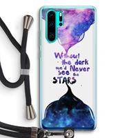 CaseCompany Stars quote: Huawei P30 Pro Transparant Hoesje met koord