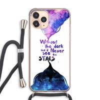 CaseCompany Stars quote: iPhone 11 Pro Max Transparant Hoesje met koord