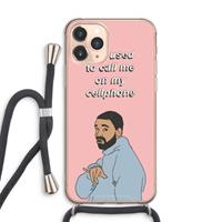 CaseCompany Hotline bling: iPhone 11 Pro Max Transparant Hoesje met koord