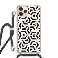 CaseCompany Crazy pattern: iPhone 11 Pro Max Transparant Hoesje met koord