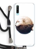 CaseCompany Yin Yang Wolves: Huawei P Smart Pro Transparant Hoesje met koord