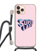 CaseCompany Superlady: iPhone 11 Pro Max Transparant Hoesje met koord