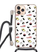 CaseCompany Sushi time: iPhone 11 Pro Max Transparant Hoesje met koord