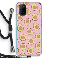 CaseCompany Dancing avocados: Oppo A92 Transparant Hoesje met koord