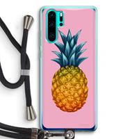 CaseCompany Grote ananas: Huawei P30 Pro Transparant Hoesje met koord