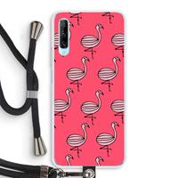 CaseCompany Flamingo: Huawei P Smart Pro Transparant Hoesje met koord