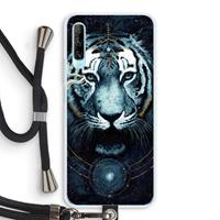 CaseCompany Darkness Tiger: Huawei P Smart Pro Transparant Hoesje met koord