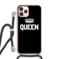 CaseCompany Queen zwart: iPhone 11 Pro Max Transparant Hoesje met koord